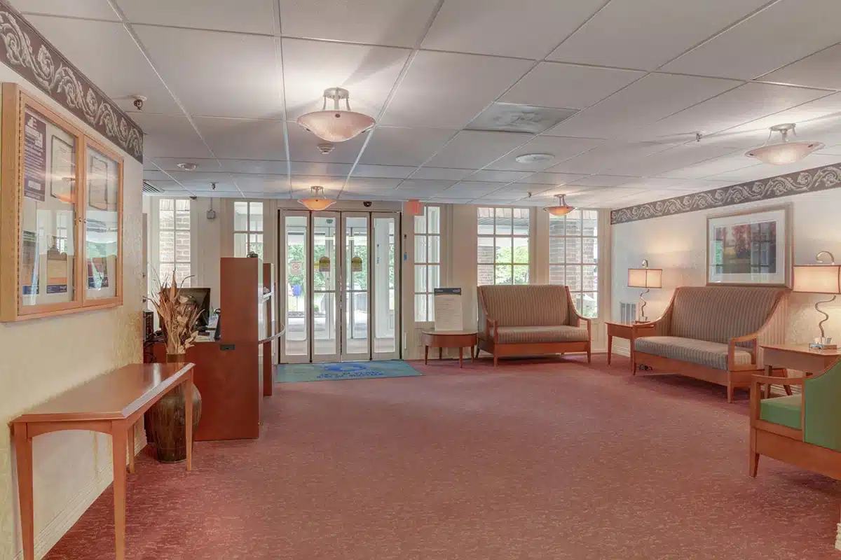 The lobby of Willoughby Post Acute